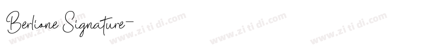 Berlione Signature字体转换